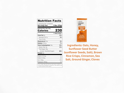 Pumpkin Spice Energy Bar